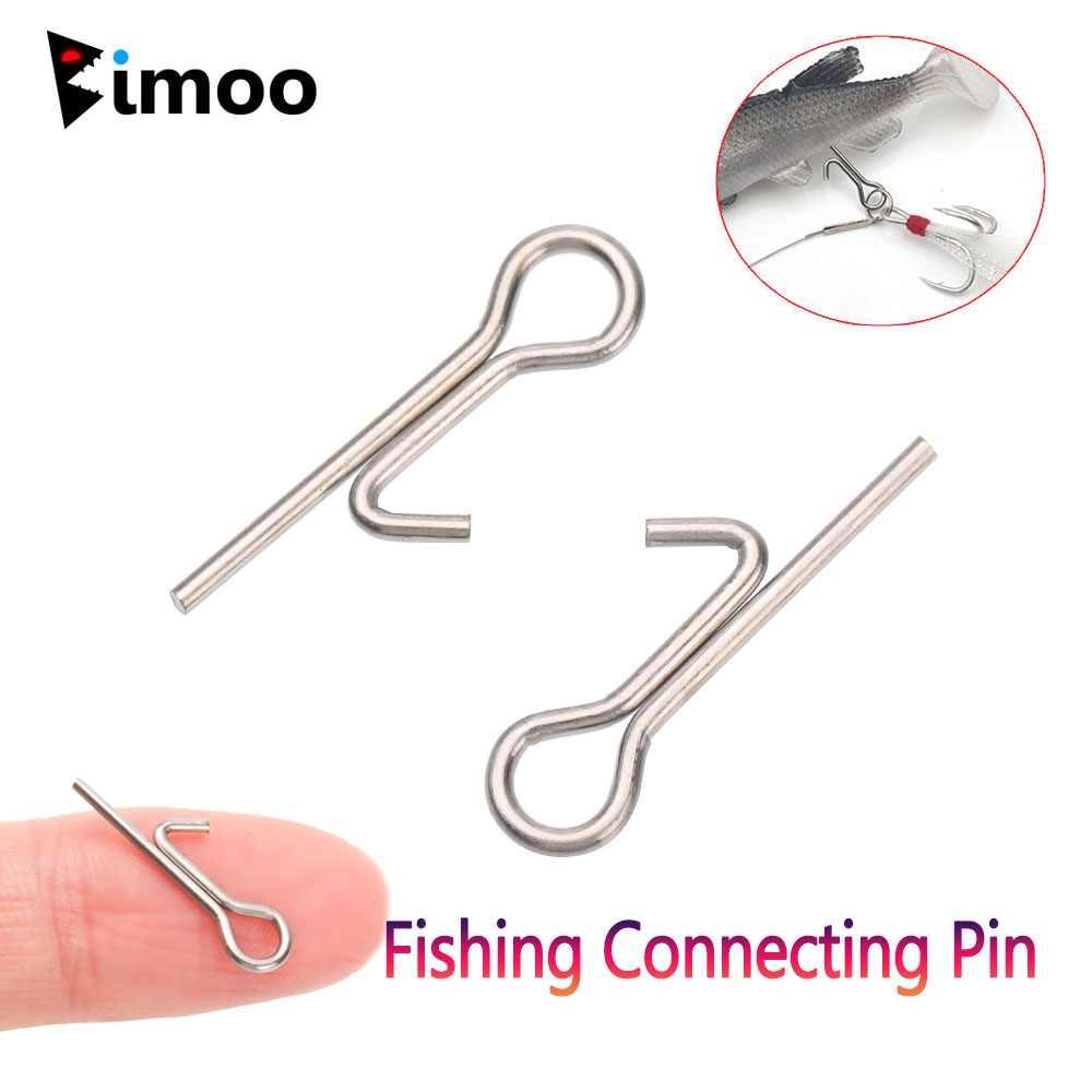 Fishing Hook Stainless Steel - 50/100 個釣り餌スティンガースパイクフック接続ピン針固定ロックアシストソフトルアー釣りアクセサリーツールタックル