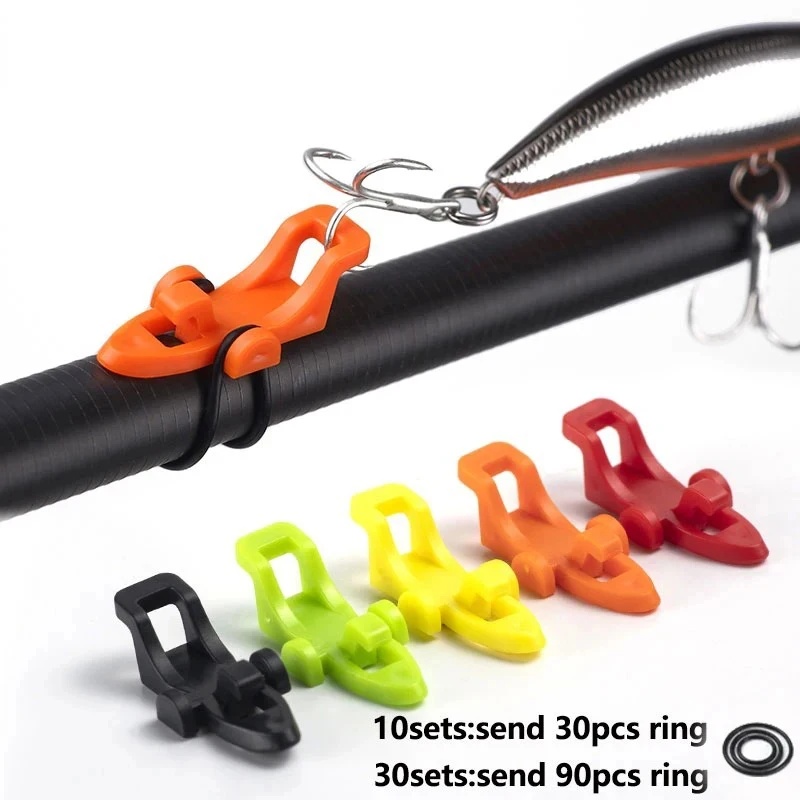 Fishing Hook Jig - 10～20セット 釣り竿用フックキーパー ルアーベイトホルダー ルアーアクセサリー ジグフック 安全保持ホルダー