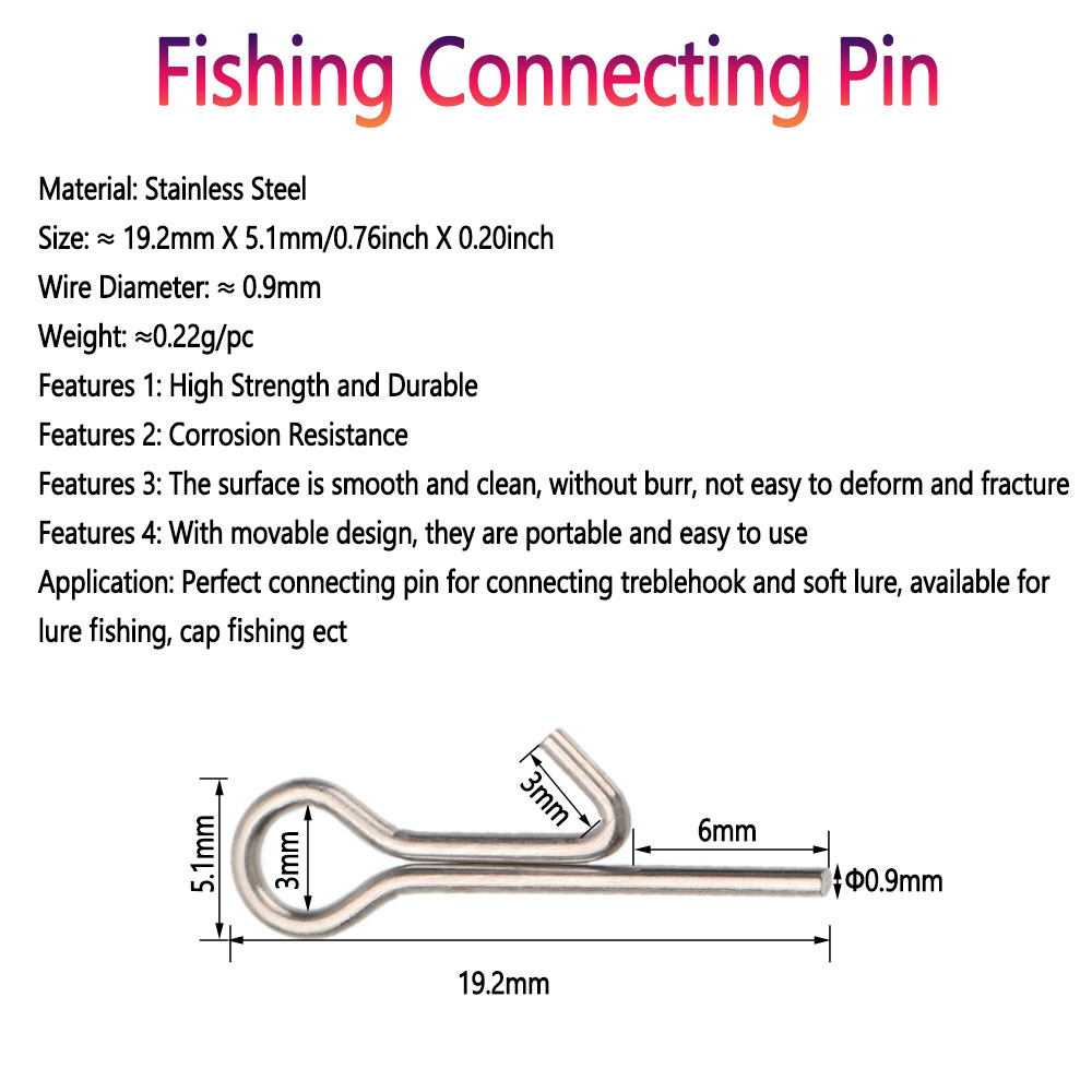 50/100 個釣り餌スティンガースパイクフック接続ピン針固 - Fishing Hook Stainless Steel のレビューと価格