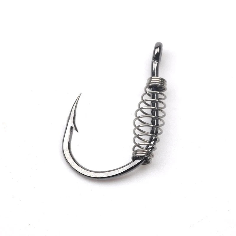 10-60個入り高炭素鋼スプリングフィッシュフック、バーブ付 - Fishing Hook Circle のレビューと価格