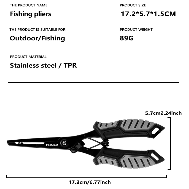 ステンレス鋼の釣りトング,鼻,長いよだれかけ,ポータブル,多 - Fishing Hook Sharpener のレビューと価格