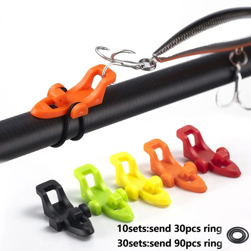 1-10 個釣り竿ポールフックキーパールアーベイトホルダール - Fishing Hook Jig のレビューと価格