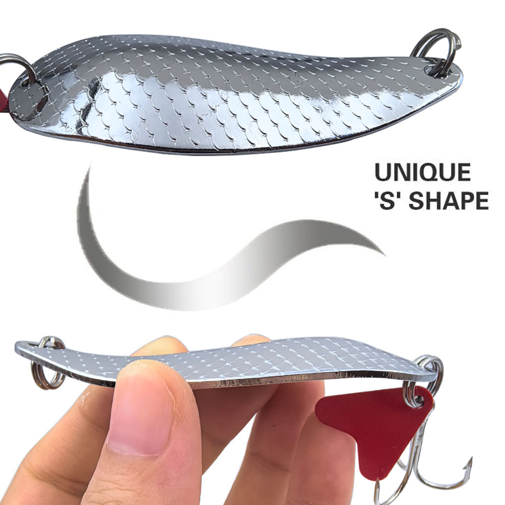 トラウト釣り用スプーンルアー シルバーゴールドスプーン トレ - Fishing Hook Treble のレビューと価格