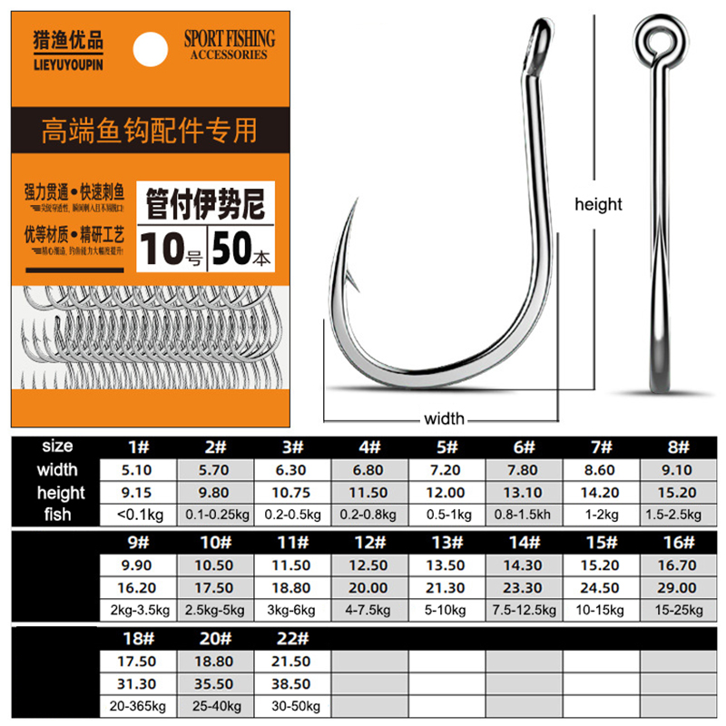 50 個釣りフック有刺鉄線鯉サークルフック海水高炭素鋼サイズ - Fishing Hook Circle のレビューと価格