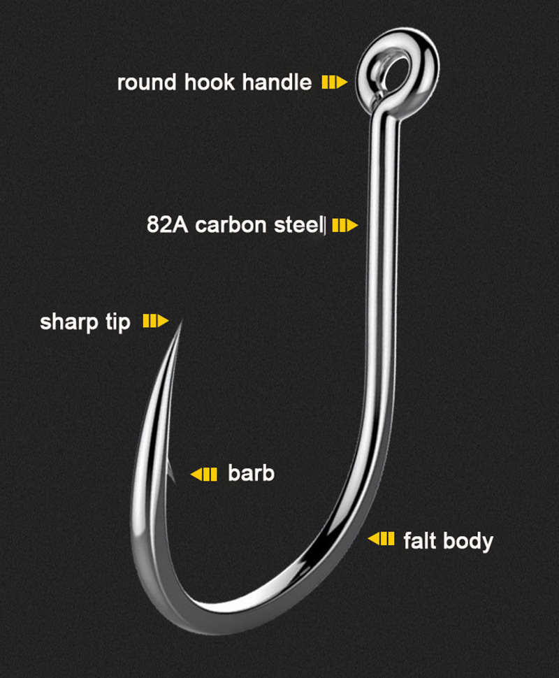 50 個釣りフック有刺鉄線鯉サークルフック海水高炭素鋼サイズ - Fishing Hook Circle のレビューと価格