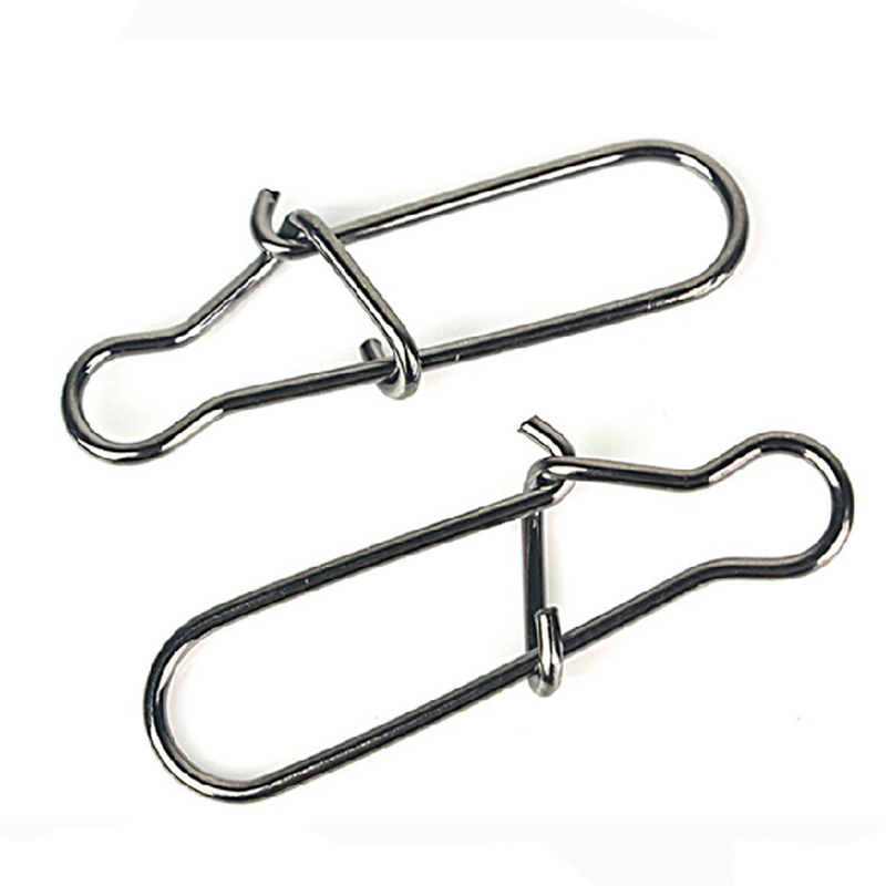 100 個ステンレス鋼釣りコネクタ高速クリップロックスナップ - Fishing Hook Stainless Steel のレビューと価格